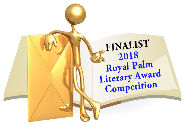 Gold figure with award finalist announcement.